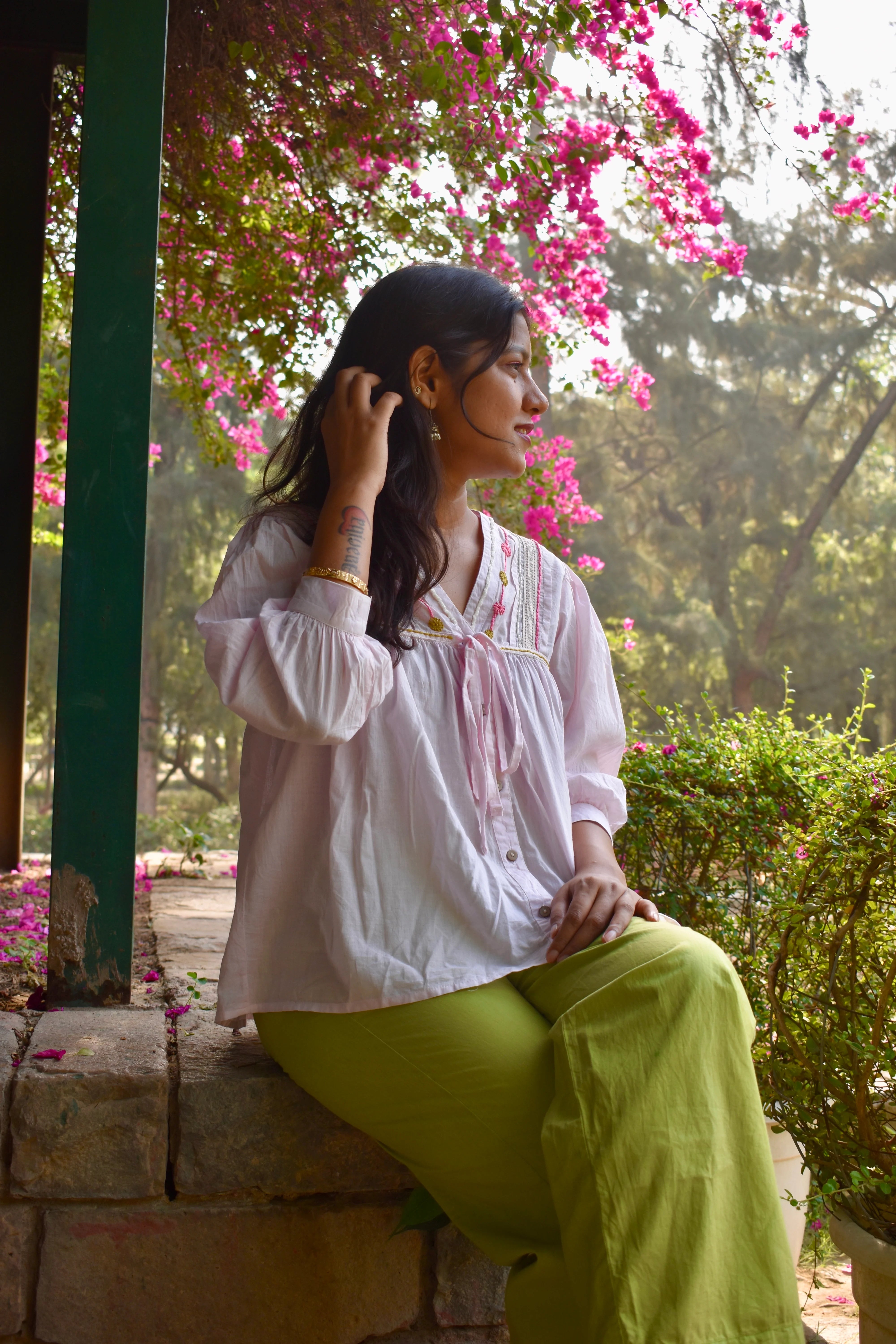Pastel Cotton Top & Pants Set - Spring Collection | Diva Daulti