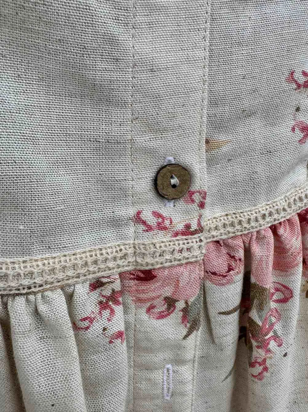 Florélle Vintage Rose Shirt – Blush Pink on Soft Ivory