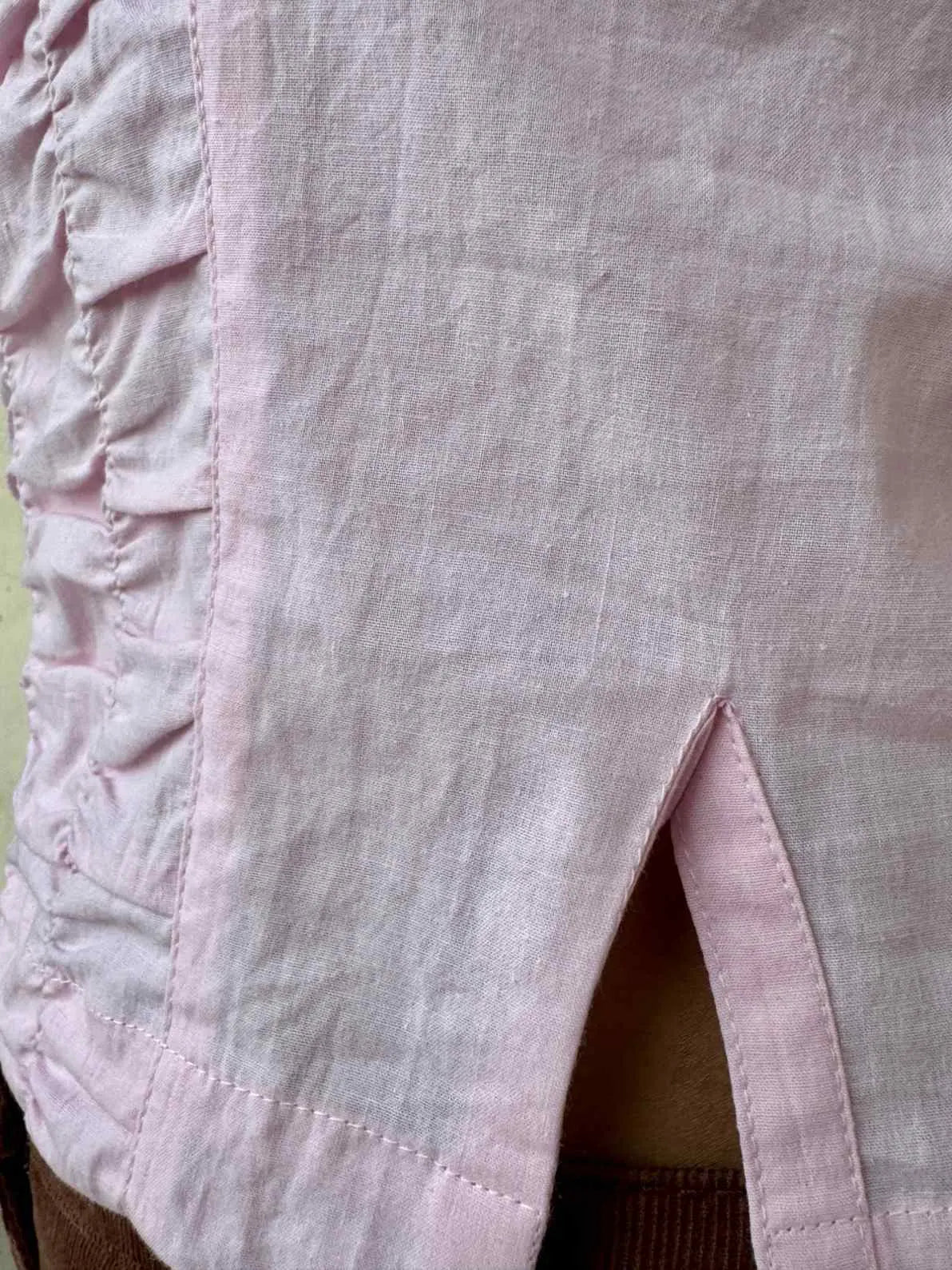 Rosa Ruched Sleeveless Top – Baby Pink