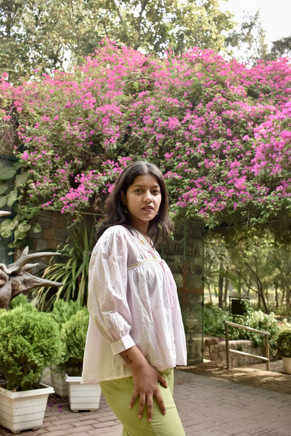 Pastel Cotton Top & Pants Set - Spring Collection | Diva Daulti